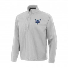 Ветровка на короткой молнии Charlotte Hornets Antigua Brisk - Heather Gray