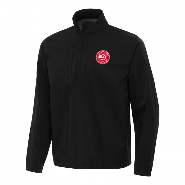 Ветровка на короткой молнии Atlanta Hawks Antigua Brisk - Black