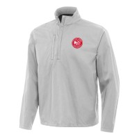 Ветровка на короткой молнии Atlanta Hawks Antigua Brisk - Heather Gray