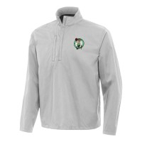 Ветровка на короткой молнии Boston Celtics Antigua Brisk - Heather Gray