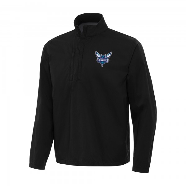 Ветровка на короткой молнии Charlotte Hornets Antigua Brisk - Black