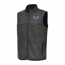 Charlotte Hornets Antigua Fortune Full-Zip Vest - Heather Black