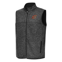 Cleveland Cavaliers Antigua Heather Black Fortune Full-Zip Vest