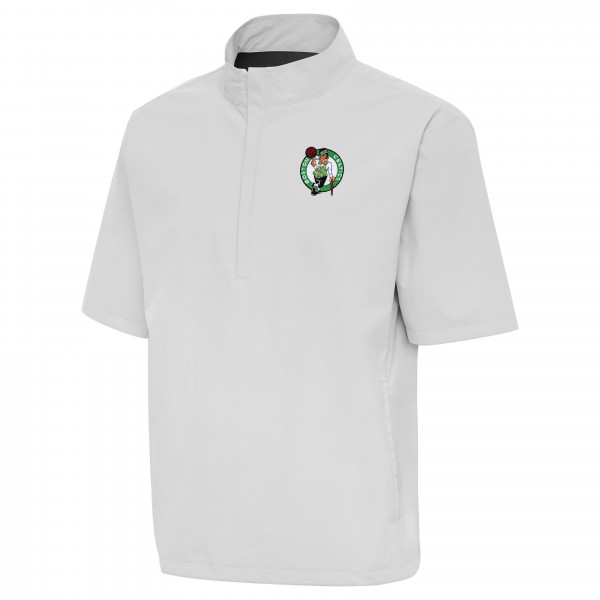 Ветровка на короткой молнии Boston Celtics Antigua Brisk - Heather Gray