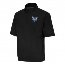 Ветровка на короткой молнии Charlotte Hornets Antigua Brisk - Black