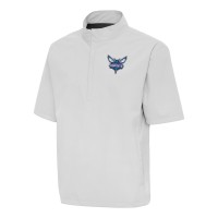 Ветровка на короткой молнии Charlotte Hornets Antigua Heather Gray Brisk