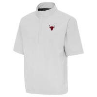Ветровка на короткой молнии Chicago Bulls Antigua Heather Gray Brisk