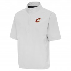 Cleveland Cavaliers Antigua Heather Gray Brisk Quarter-Zip Windbreaker