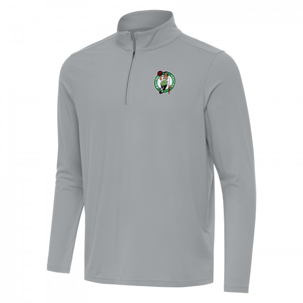 Кофта на короткой молнии Boston Celtics Antigua Intent - Gray