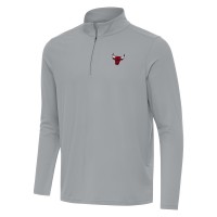 Кофта на короткой молнии Chicago Bulls Antigua Gray Intent