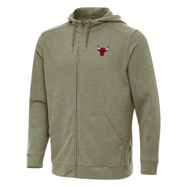 Толстовка на молнии Chicago Bulls Antigua Olive Effortless