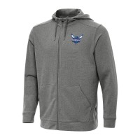 Толстовка на молнии Charlotte Hornets Antigua Effortless - Heather Charcoal