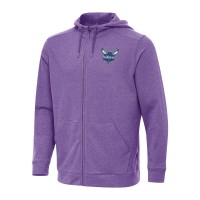 Толстовка на молнии Charlotte Hornets Antigua Effortless - Heather Purple