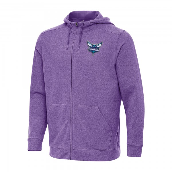 Толстовка на молнии Charlotte Hornets Antigua Effortless - Heather Purple