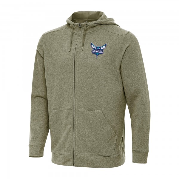 Толстовка на молнии Charlotte Hornets Antigua Effortless - Olive