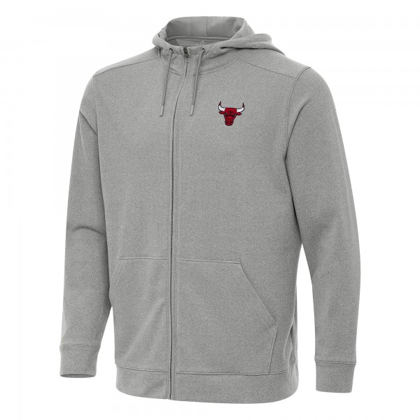 Толстовка на молнии Chicago Bulls Antigua Heather Gray Effortless