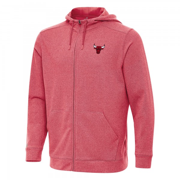 Толстовка на молнии Chicago Bulls Antigua Heather Red Effortless