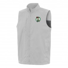 Boston Celtics Antigua Brisk Full-Zip Vest - Heather Gray