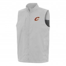 Cleveland Cavaliers Antigua Heather Gray Brisk Full-Zip Vest