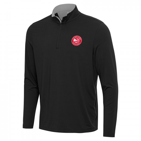 Кофта на короткой молнии Atlanta Hawks Antigua Content - Black/Gray