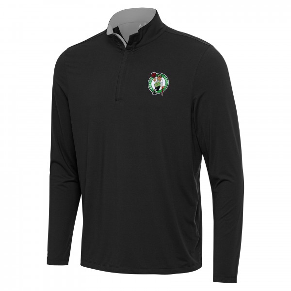 Кофта на короткой молнии Boston Celtics Antigua Content - Black/Gray