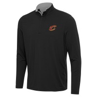 Cleveland Cavaliers Antigua Black/Gray Content Quarter-Zip Top