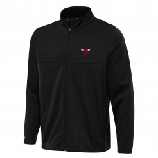 Толстовка на молнии Chicago Bulls Antigua Black Links 2 Golf