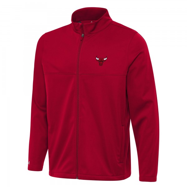 Толстовка на молнии Chicago Bulls Antigua Red Links 2 Golf