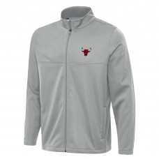 Толстовка на молнии Chicago Bulls Antigua Gray Links 2 Golf