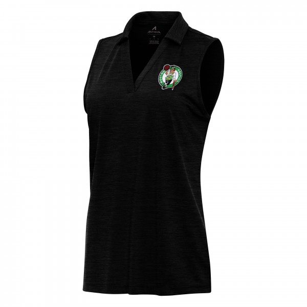 Поло без рукавов Boston Celtics Antigua Womens Layout - Heather Black