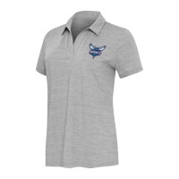 Поло WoCharlotte Hornets Antigua Heather Gray Layout V-Neck
