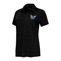 Поло WoCharlotte Hornets Antigua Heather Black Layout V-Neck