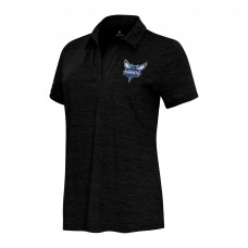 Поло WoCharlotte Hornets Antigua Heather Black Layout V-Neck