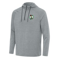 Толстовка на короткой молнии Boston Celtics Antigua Spikes Raglan - Heather Gray