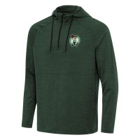 Толстовка на короткой молнии Boston Celtics Antigua Spikes Raglan - Heather Green