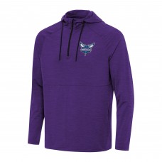 Толстовка на короткой молнии Charlotte Hornets Antigua Spikes Raglan - Heather Purple