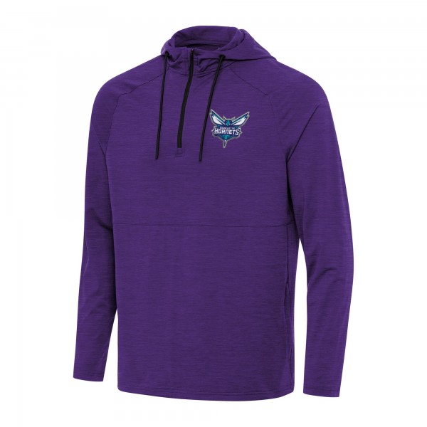 Толстовка на короткой молнии Charlotte Hornets Antigua Spikes Raglan - Heather Purple