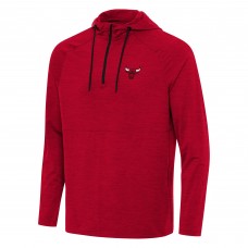 Толстовка на короткой молнии Chicago Bulls Antigua Spikes Raglan - Heather Red