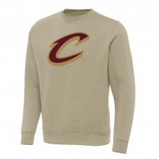 Cleveland Cavaliers Antigua Khaki Victory Crewneck Pullover Sweatshirt