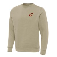 Cleveland Cavaliers Antigua Khaki Victory Crewneck Pullover Sweatshirt
