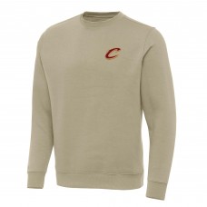 Cleveland Cavaliers Antigua Khaki Victory Crewneck Pullover Sweatshirt