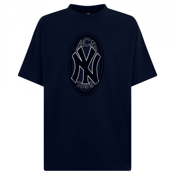 New York Yankees x AC Milan Navy Logo Graphic T-Shirt