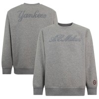 Кофта New York Yankees x AC Milan Heather Gray Script Fleece