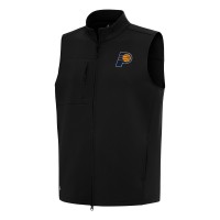 Indiana Pacers Antigua Black Demand Full-Zip Vest