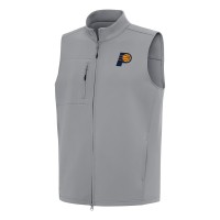 Indiana Pacers Antigua Gray Demand Full-Zip Vest