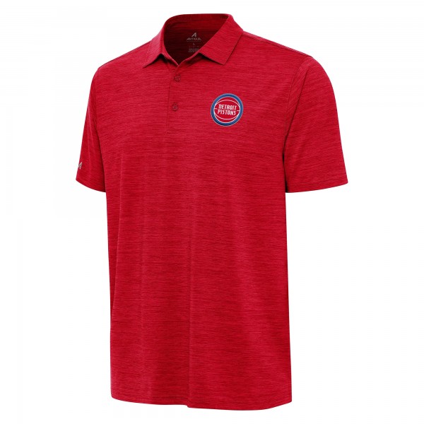 Detroit Pistons Antigua Heather Red Layout Polo