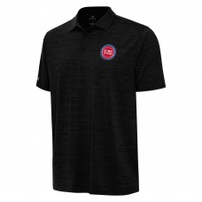 Detroit Pistons Antigua Heather Black Layout Polo