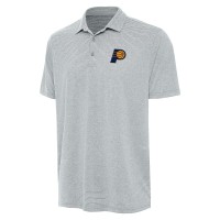 Indiana Pacers Antigua Heather Gray Scheme Polo