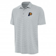 Indiana Pacers Antigua Heather Gray Scheme Polo