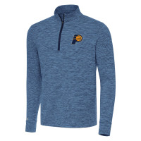 Indiana Pacers Antigua Heather Navy Cause Quarter-Zip Top